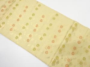 アンティーク　草花模様織り出し袋帯（着用可）